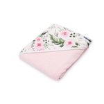 Prosop de bumbac cu gluga Sensillo KREPA 100x100 cm Roz fotografia produsului