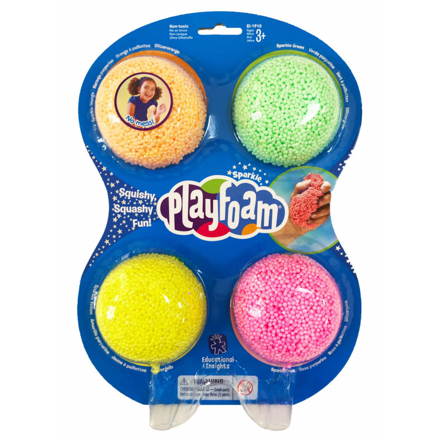 Spuma de modelat cu sclipici Playfoam&trade; - Set 4 culori fotografia produsului