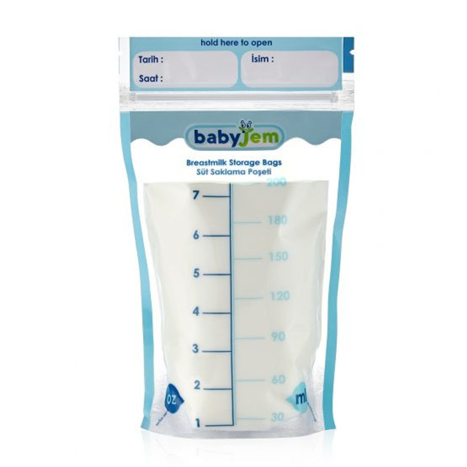 Set 25 pungi pentru stocarea laptelui matern BabyJem fotografia produsului View 2 L