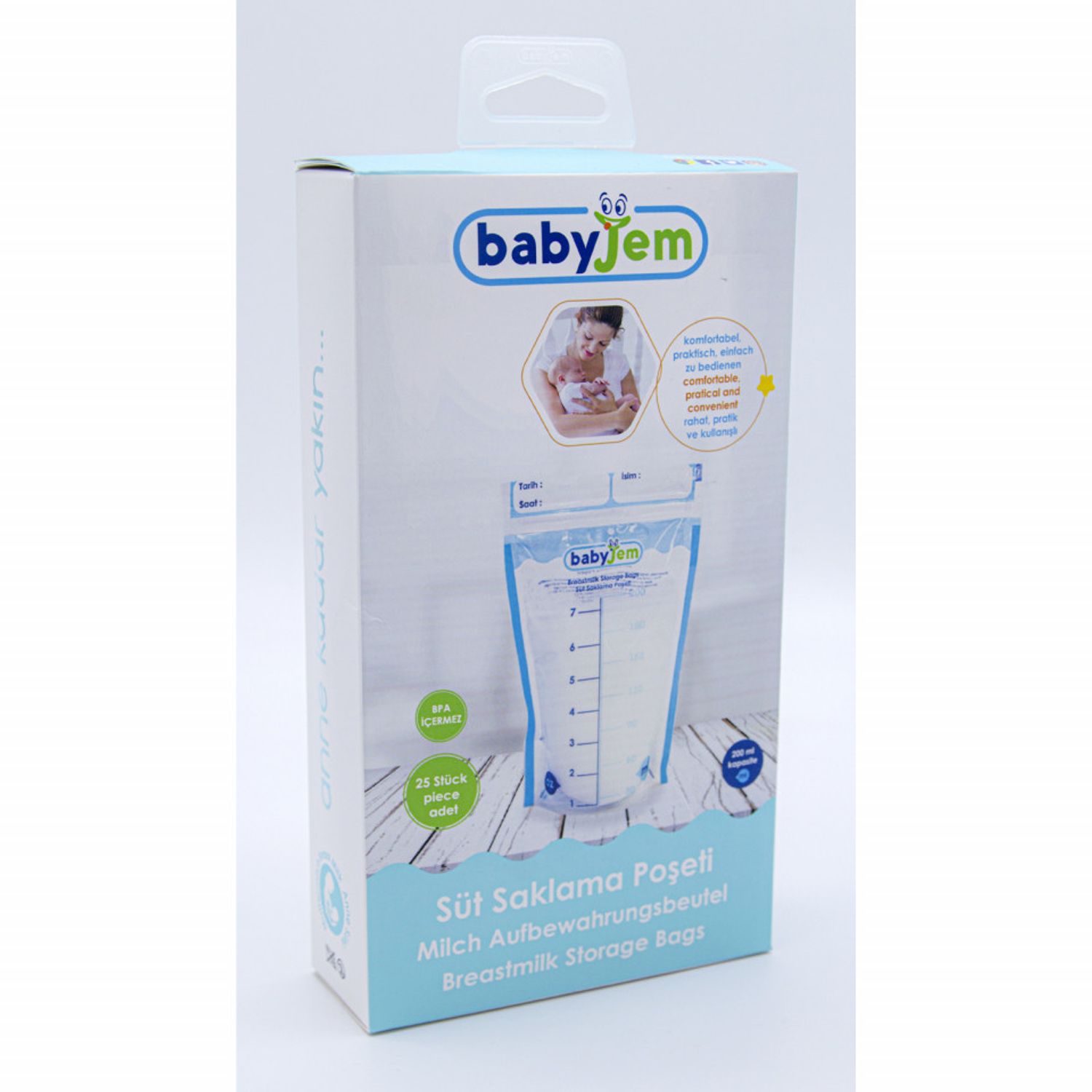 Set 25 pungi pentru stocarea laptelui matern BabyJem fotografia produsului View 5 L