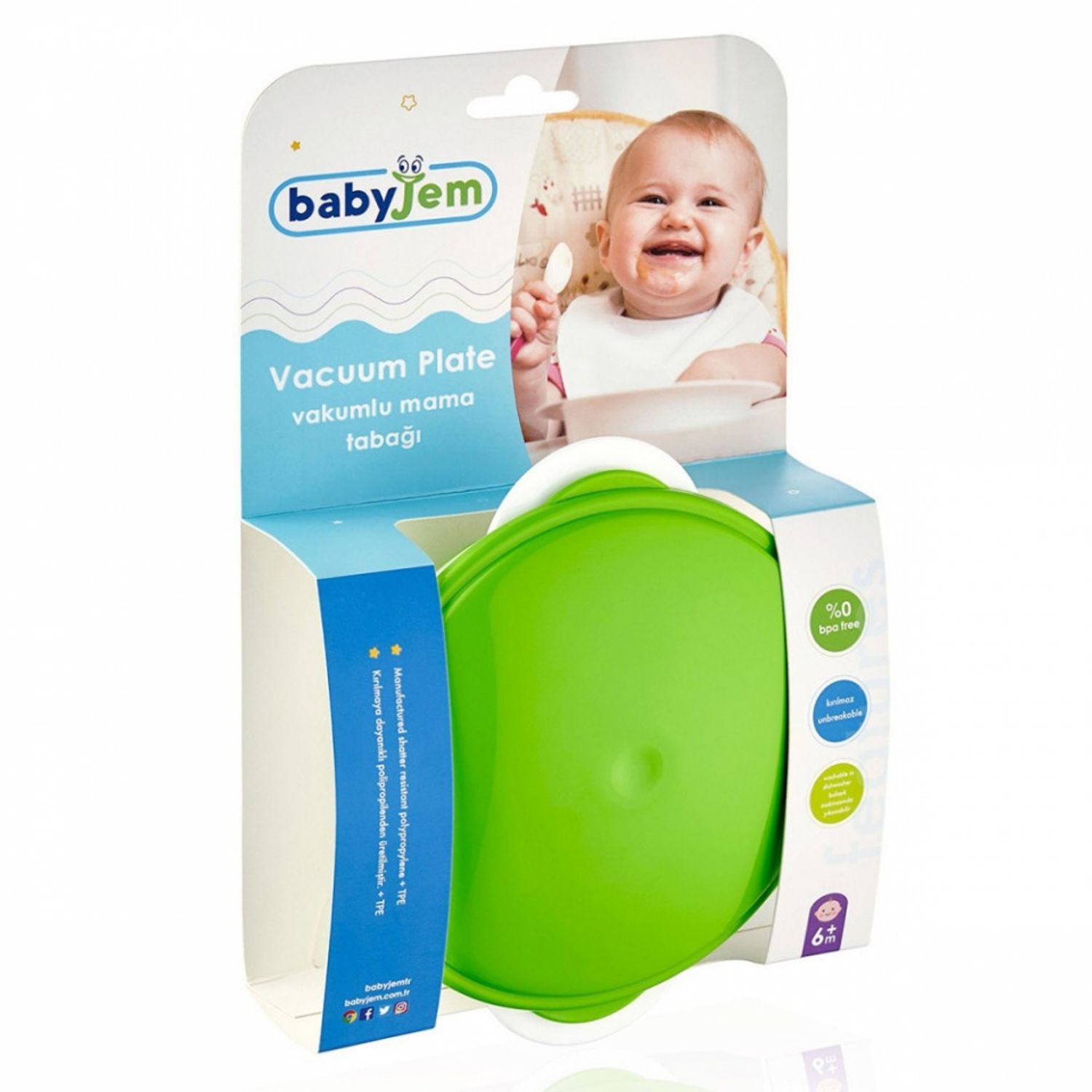 Castron cu ventuza si capac BabyJem (Culoare: Bleu) fotografia produsului View 2 L