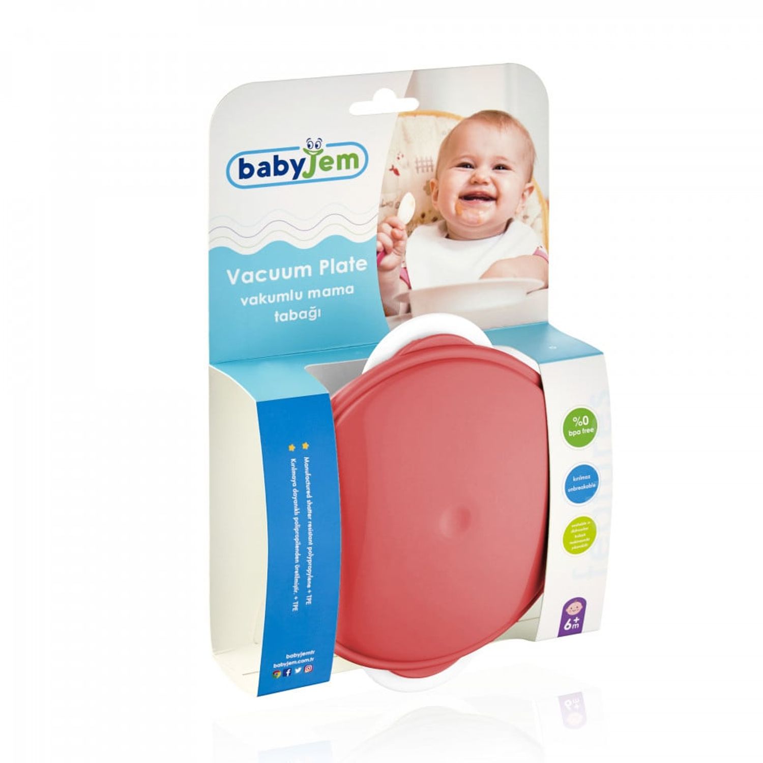 Castron cu ventuza si capac BabyJem (Culoare: Bleu) fotografia produsului View 10 L