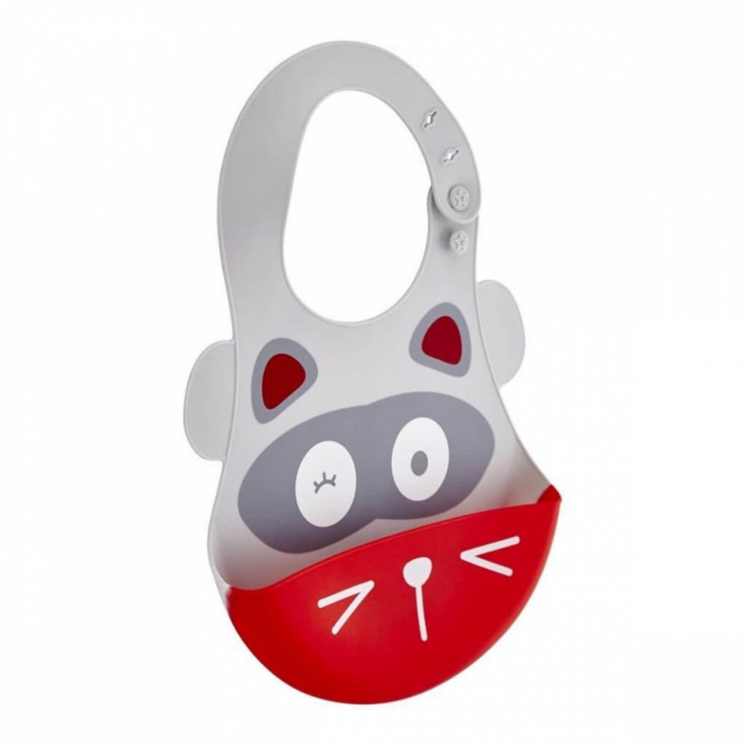 Baveta din silicon Soft Baby Bib (Culoare: Gri) fotografia produsului View 3 L