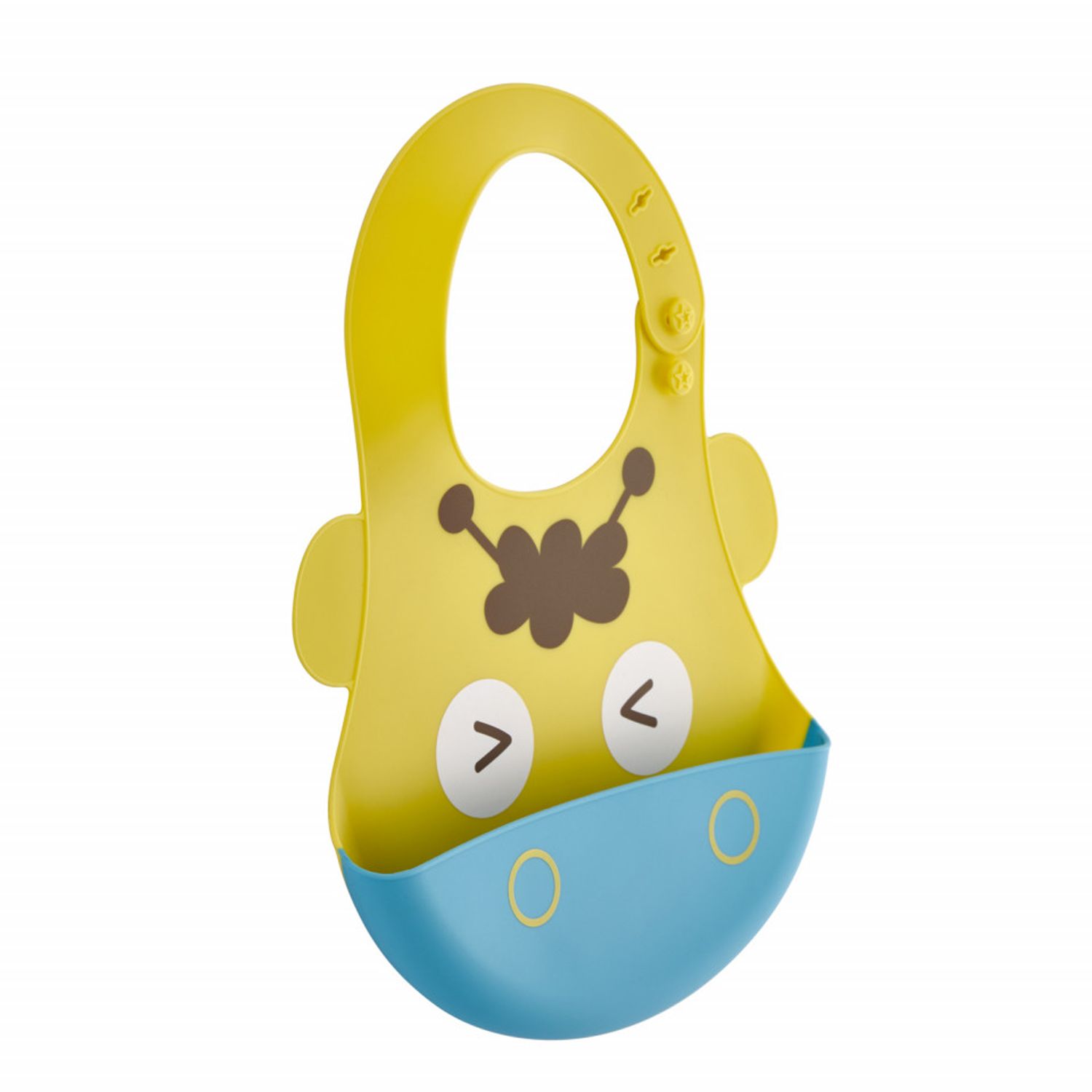 Baveta din silicon Soft Baby Bib (Culoare: Galben) fotografia produsului View 5 L