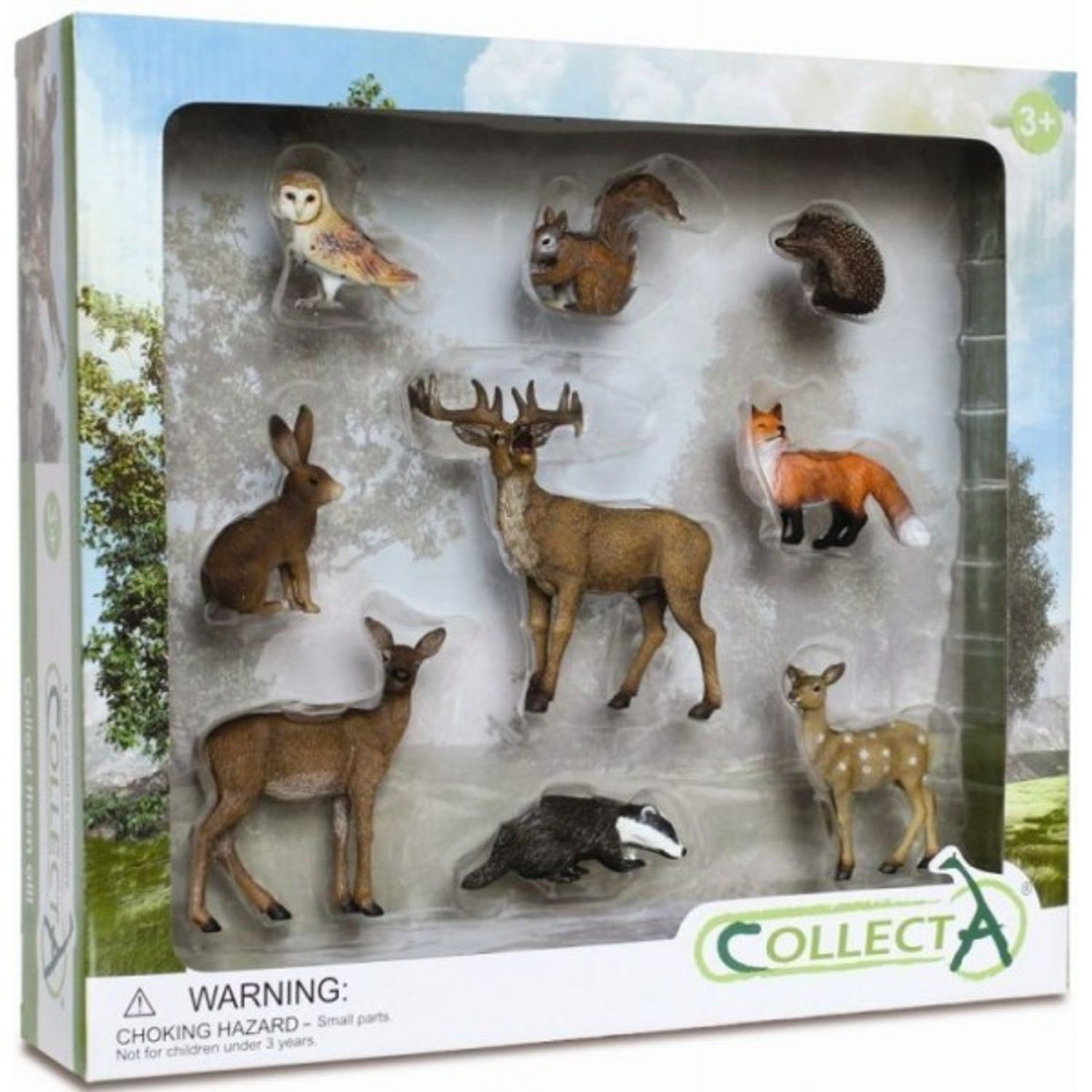 Set 9 figurine animale de padure Collecta fotografia produsului