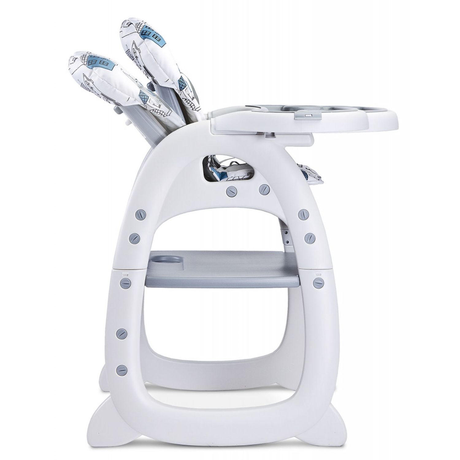 Scaun de masa transformabil Caretero HOMEE 2 in 1 Grey fotografia produsului View 7 L
