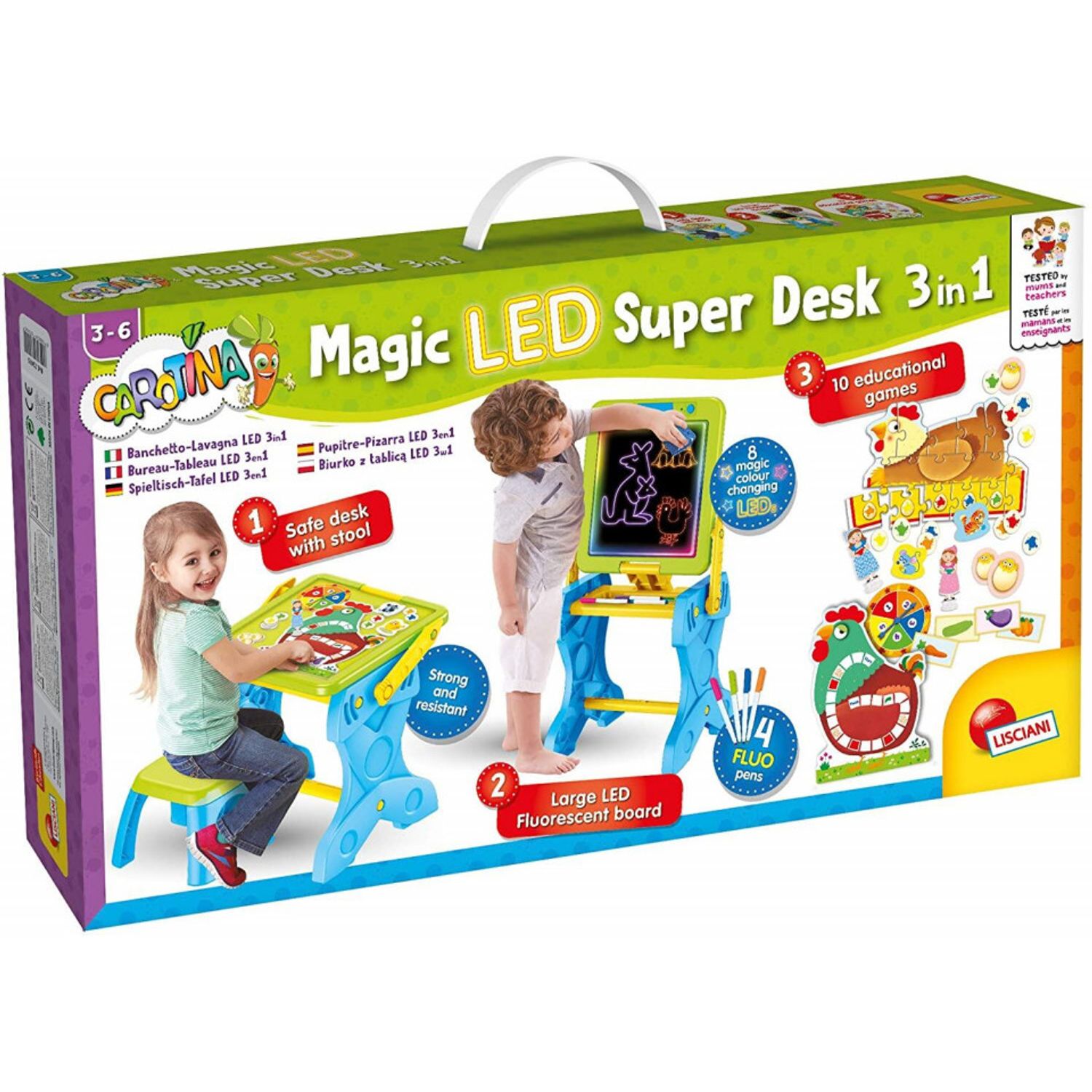 Masuta de activitati 3 in 1 cu LED fotografia produsului