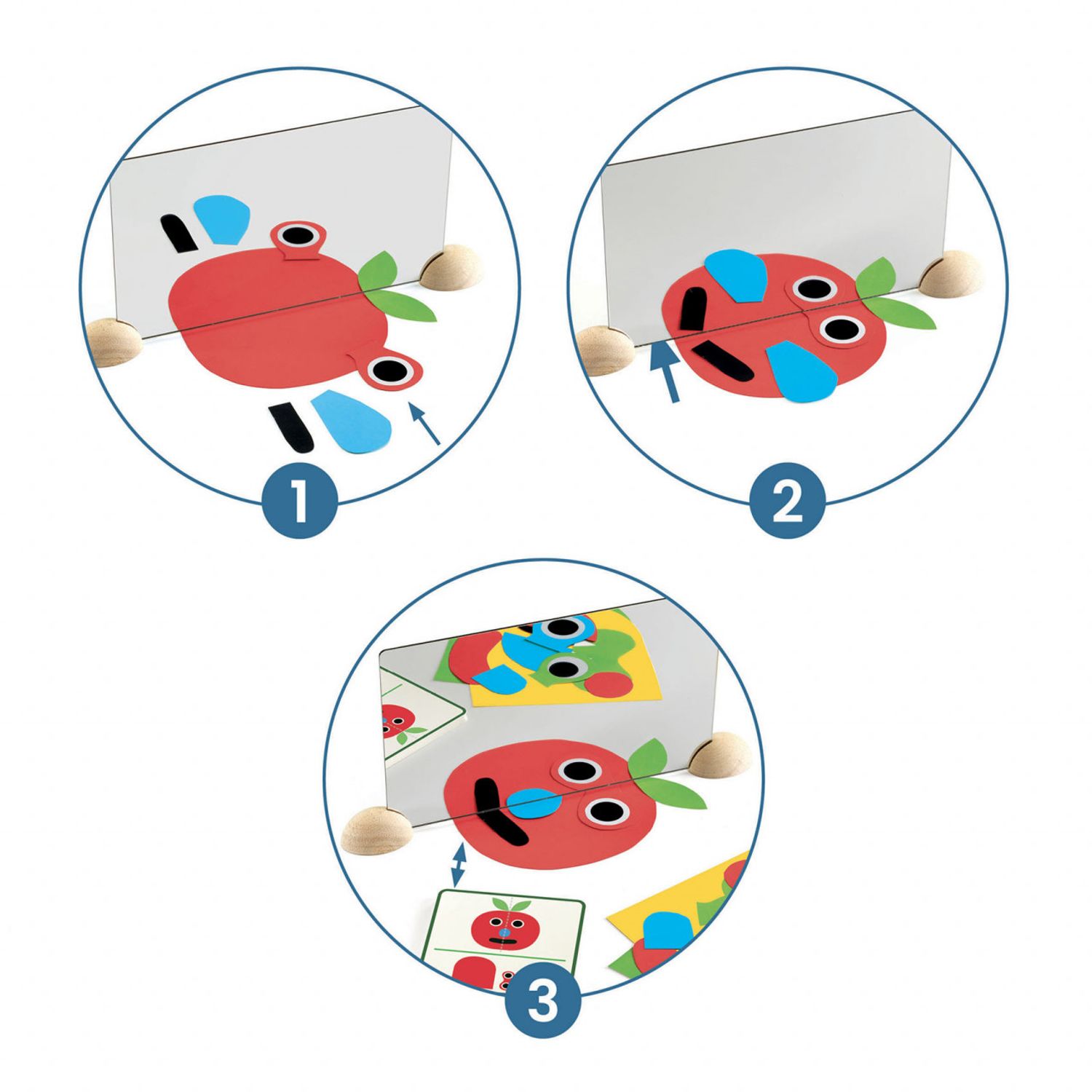 Set creativ cu oglinzi Djeco, Ze mirror Faces fotografia produsului View 3 L
