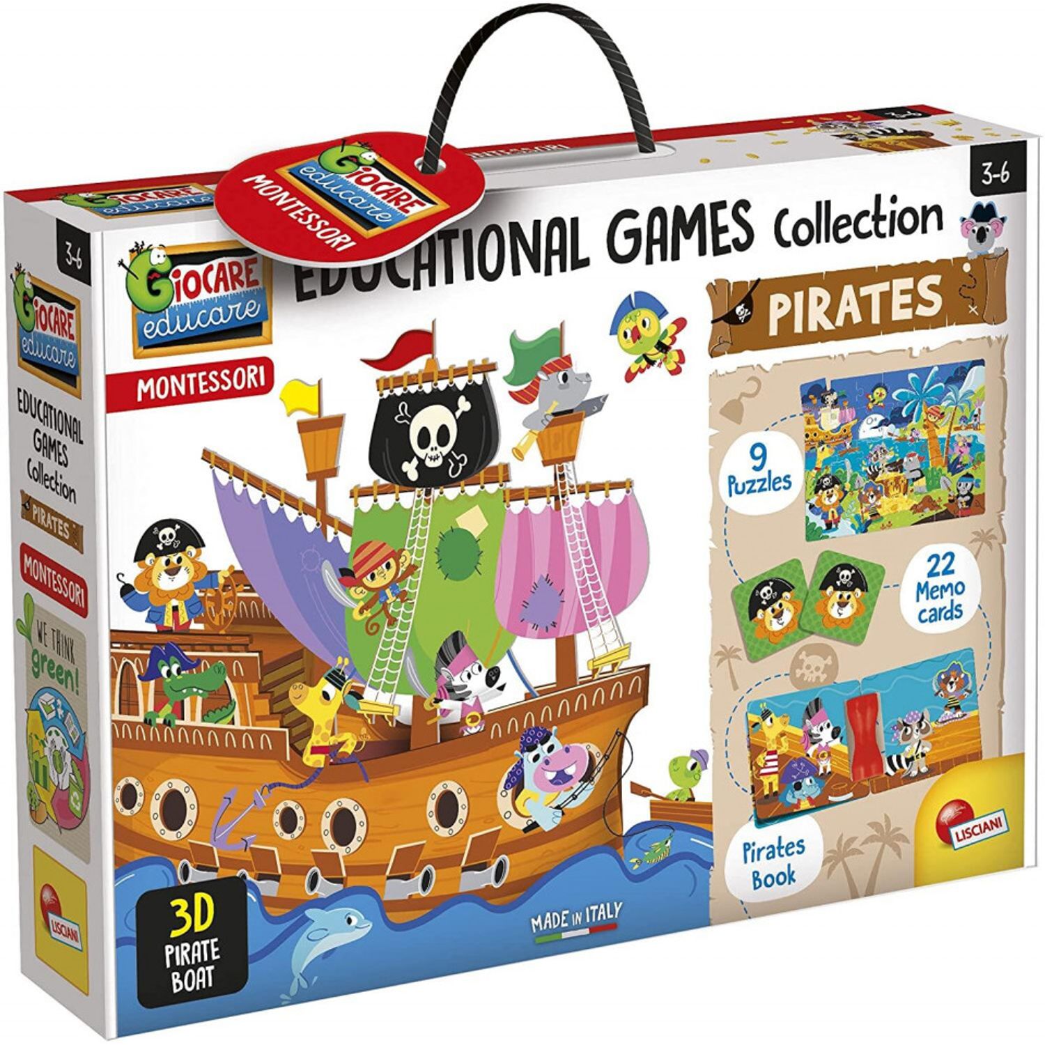 Joc Montessori - Corabia piratilor 3D fotografia produsului View 9 L