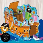 Joc Montessori - Corabia piratilor 3D fotografia produsului