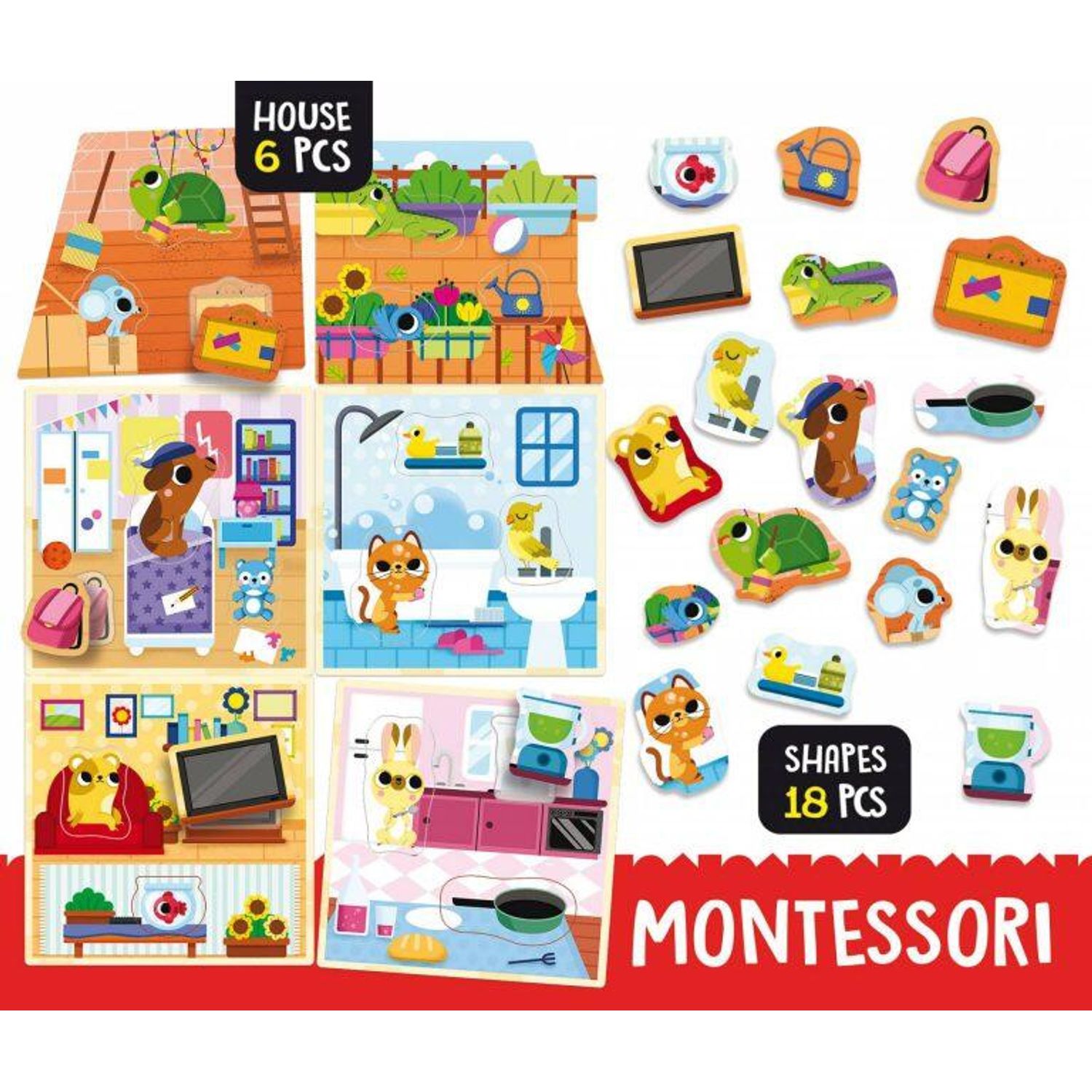 Joc Montessori - Casuta animalelor de companie fotografia produsului View 5 L