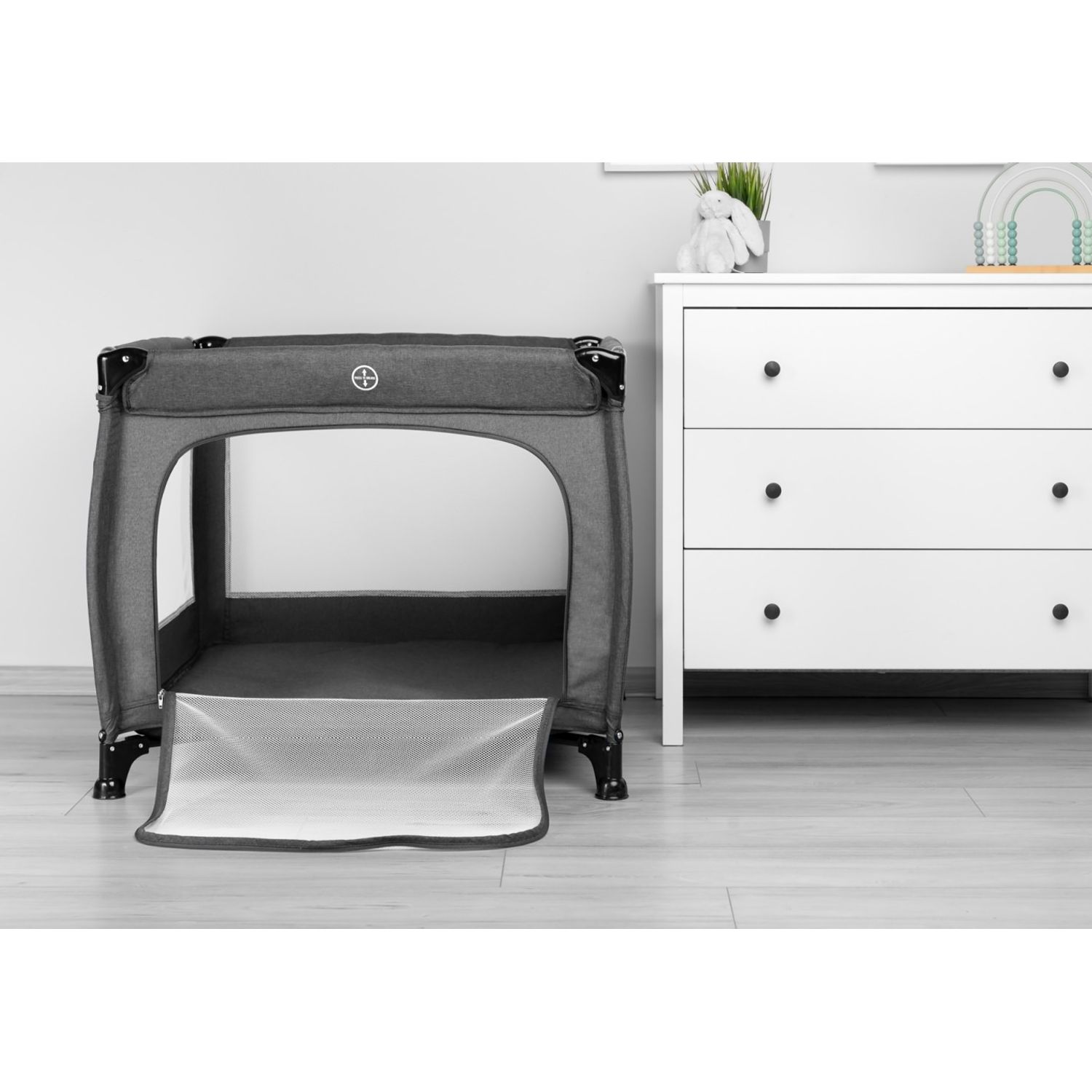 Tarc de joaca 83x83 cm Caretero Quadra Grafit fotografia produsului View 7 L