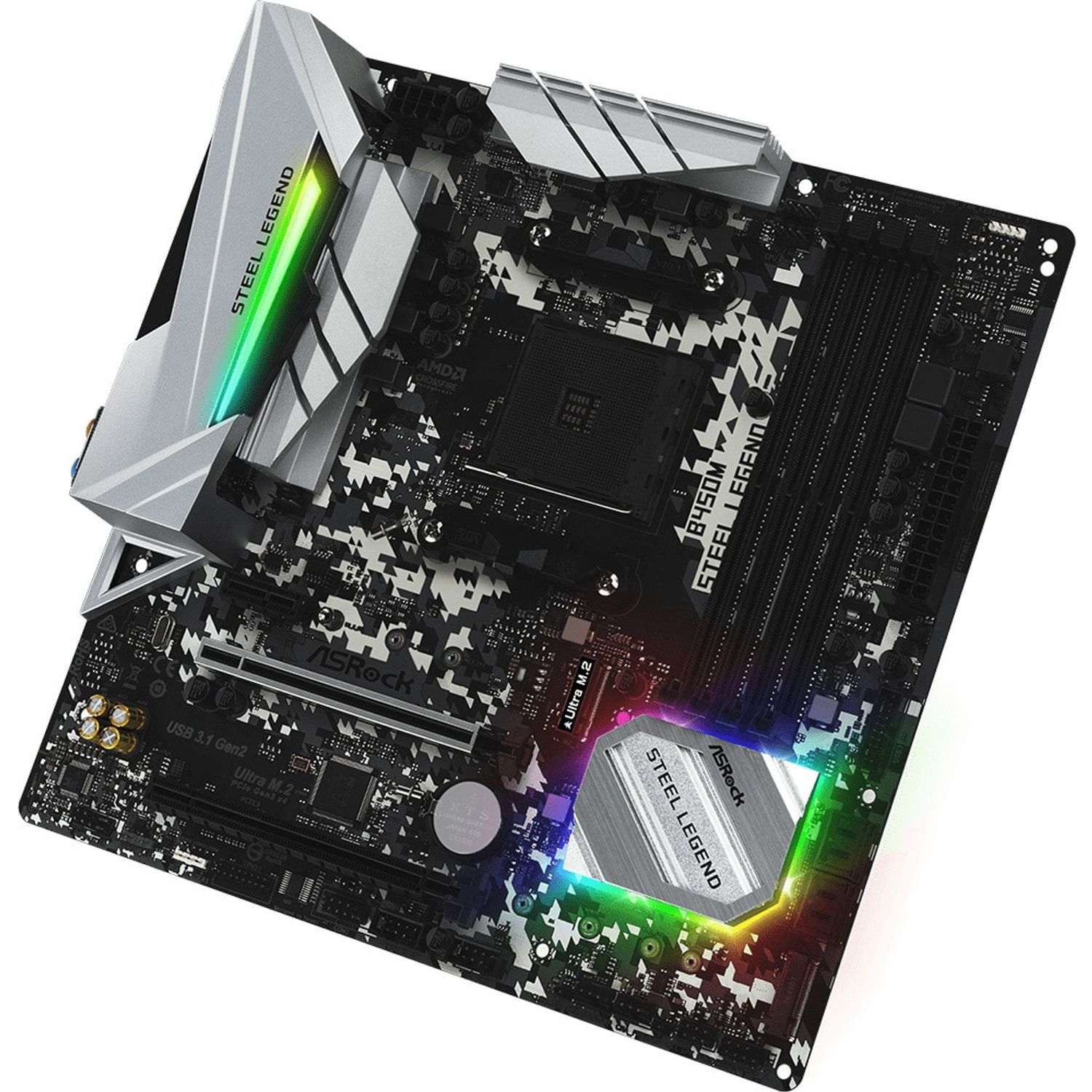 CPU ASRock B450M STEEL LEGEND Placa de baza Asrock B450M Steel Legend, Socket AM4 (4717677338072