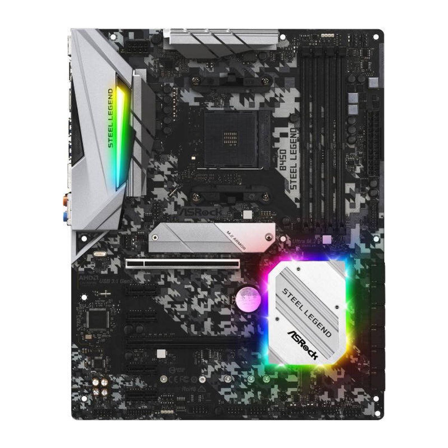 Placa de baza Asrock B450 Steel Legend, Socket AM4 (4717677338065) fotografia produsului