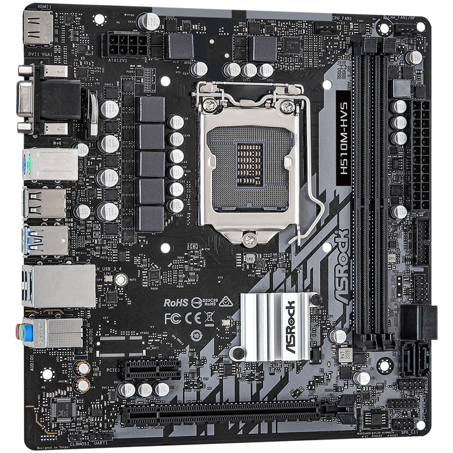 Placa de baza Asrock H510M-HVS, Socket 1200 (4710483934230) fotografia produsului View 2 L