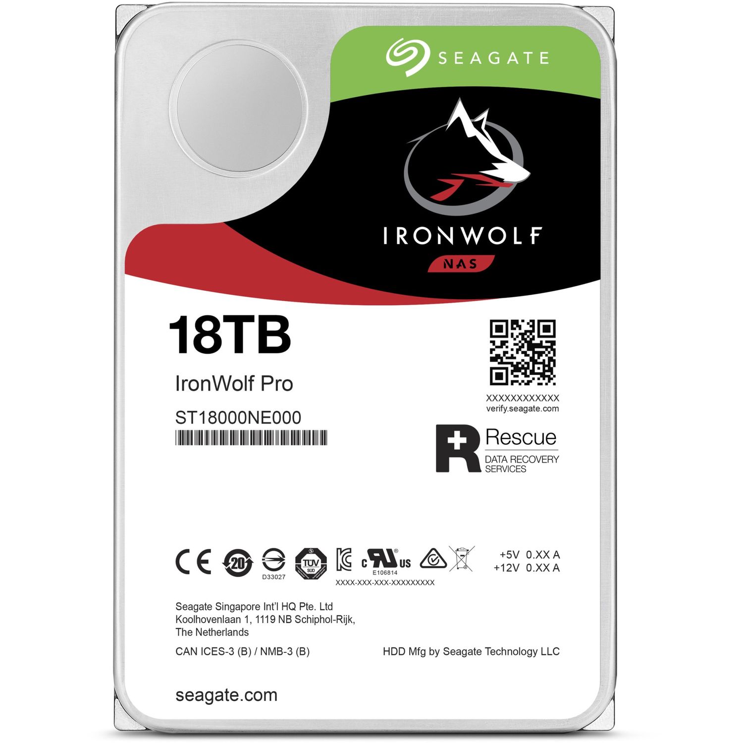 HDD Seagate IronWolf Pro 18TB, 7200RPM, 256MB cache, SATA-III fotografia produsului View 3 L