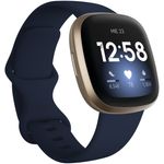 Smartwatch Fitbit Versa 3, Midnight Soft Gold fotografia produsului