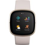 Smartwatch Fitbit Sense, Lunar White Soft Gold fotografia produsului View 4 S