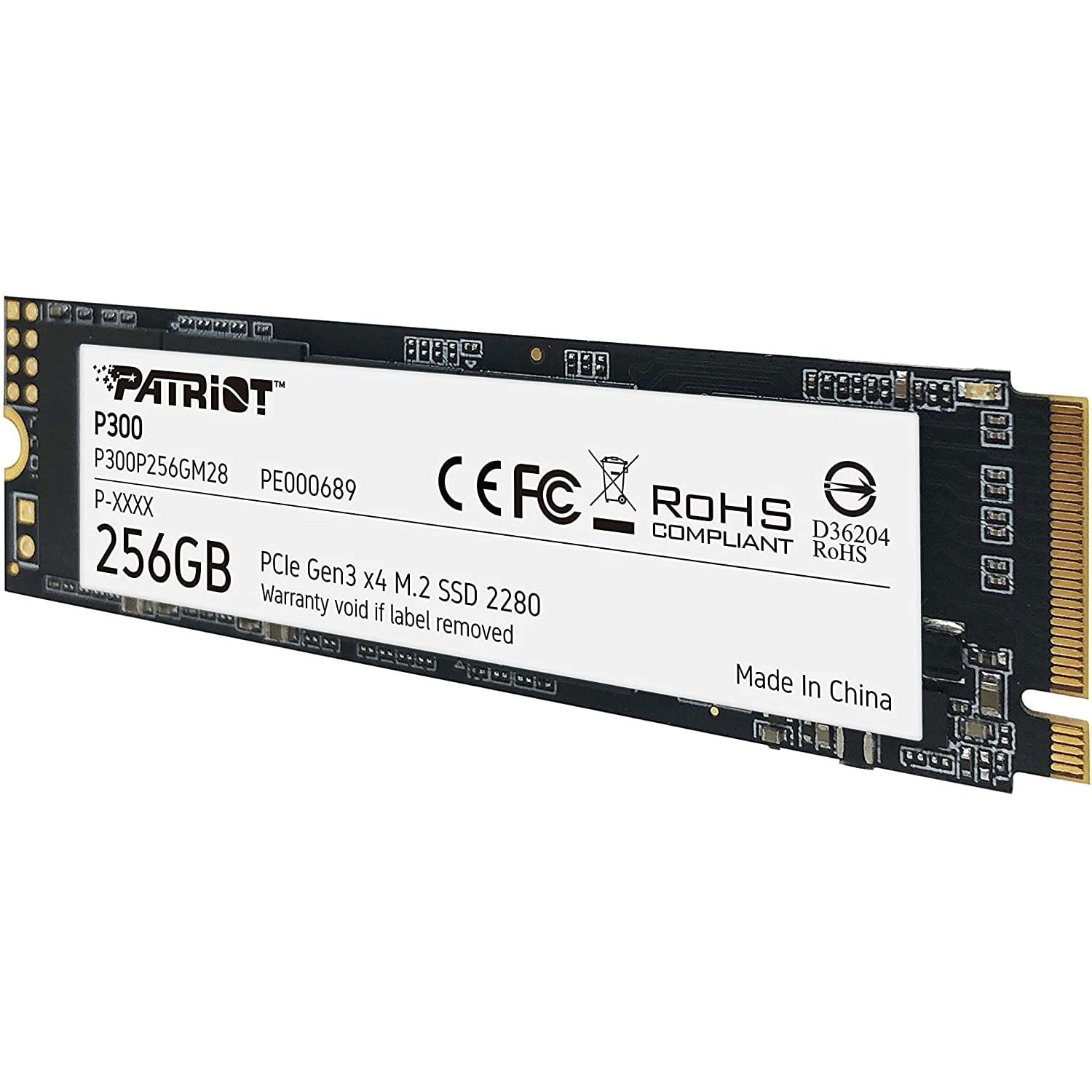 Solid-State Drive (SSD) Patriot P300 256GB, NVMe, M2 fotografia produsului View 2 L