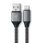 Cablu USB-A - Lightning Satechi impletit, 25cm, Gri fotografia produsului