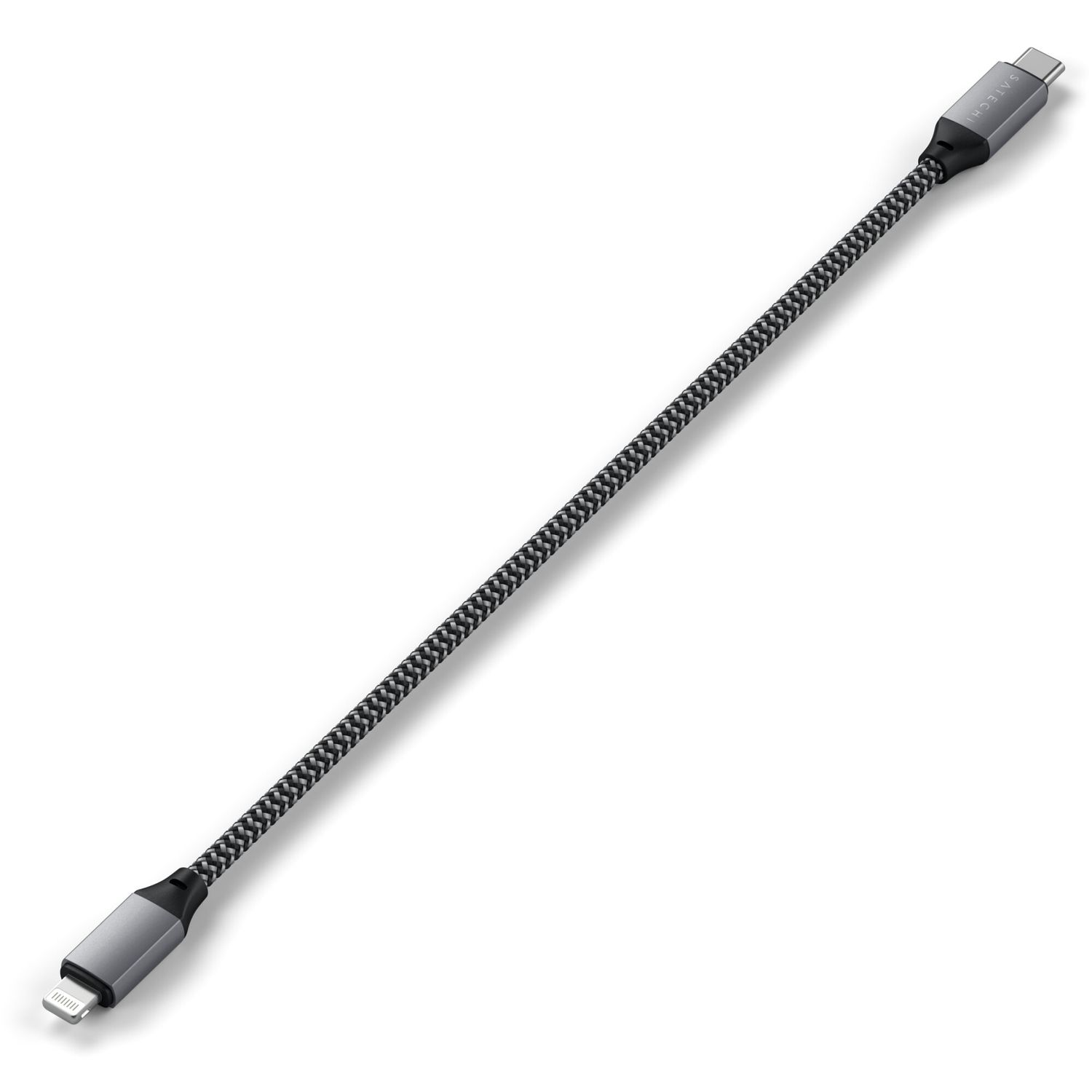Cablu de incarcare USB-C to Lightning Satechi, 25cm, Gri spatial fotografia produsului View 5 L