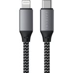 Cablu de incarcare USB-C to Lightning Satechi, 25cm, Gri spatial fotografia produsului