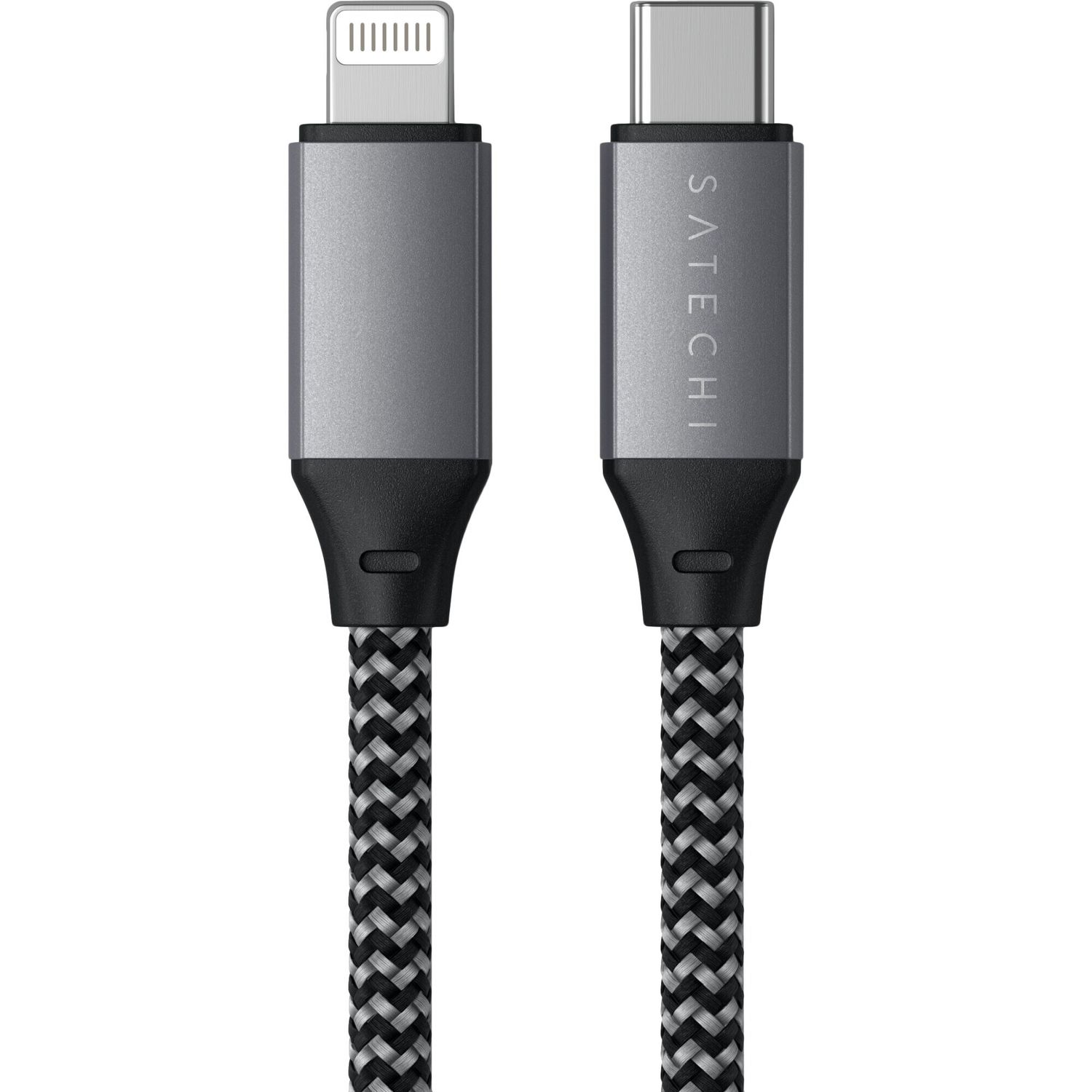 Cablu de incarcare USB-C to Lightning Satechi, 25cm, Gri spatial fotografia produsului