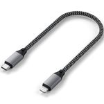 Cablu de incarcare USB-C to Lightning Satechi, 25cm, Gri spatial fotografia produsului View 3 S