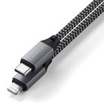 Cablu de incarcare USB-C to Lightning Satechi, 25cm, Gri spatial fotografia produsului View 6 S