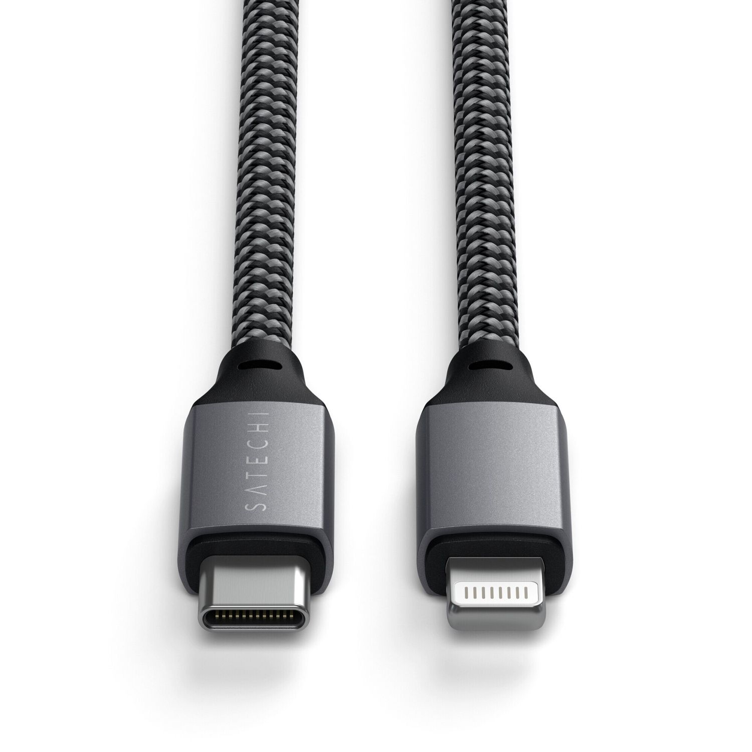 Cablu de incarcare USB-C to Lightning Satechi, 25cm, Gri spatial fotografia produsului View 9 L