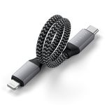 Cablu de incarcare USB-C to Lightning Satechi, 25cm, Gri spatial fotografia produsului View 8 S