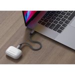 Cablu de incarcare USB-C to Lightning Satechi, 25cm, Gri spatial fotografia produsului View 10 S