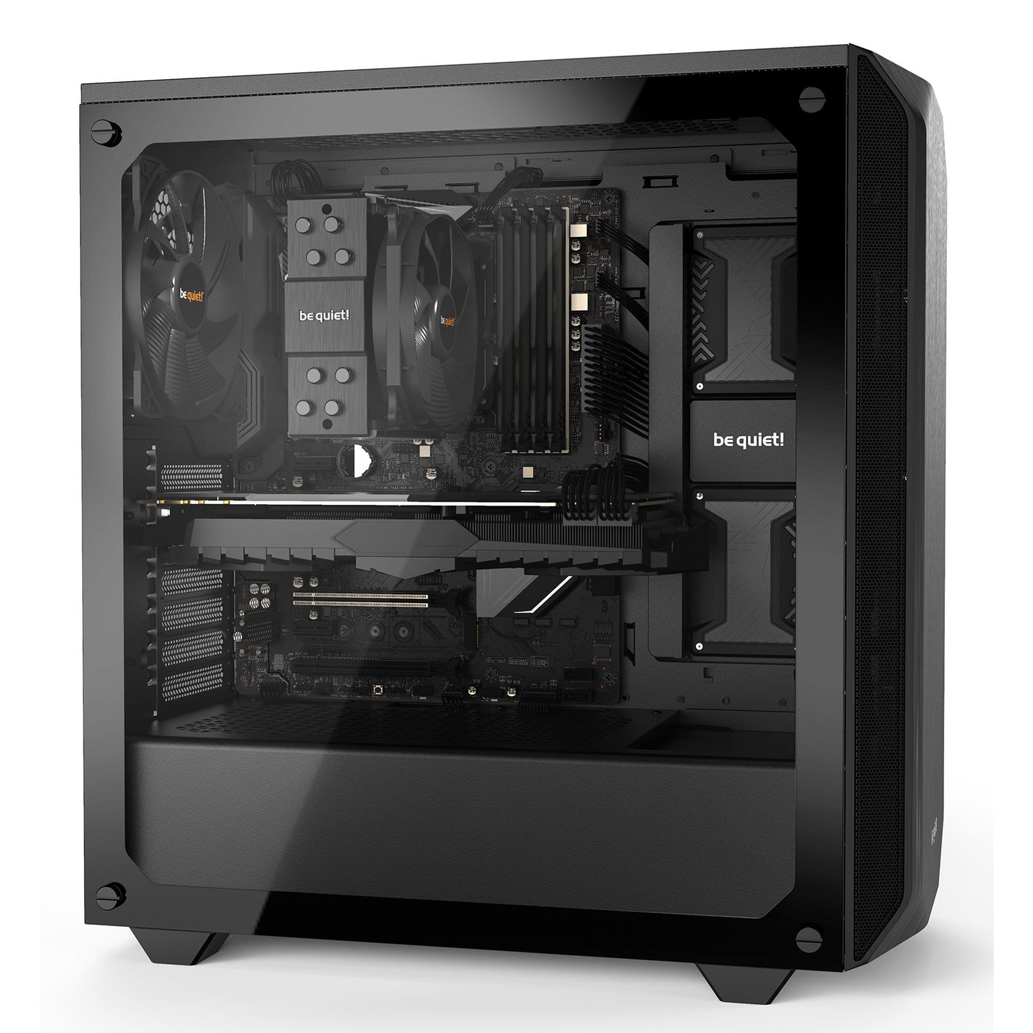Carcasa Be quiet! Pure Base 500 Window, Mid-Tower, fara sursa, ATX, Black fotografia produsului View 5 L