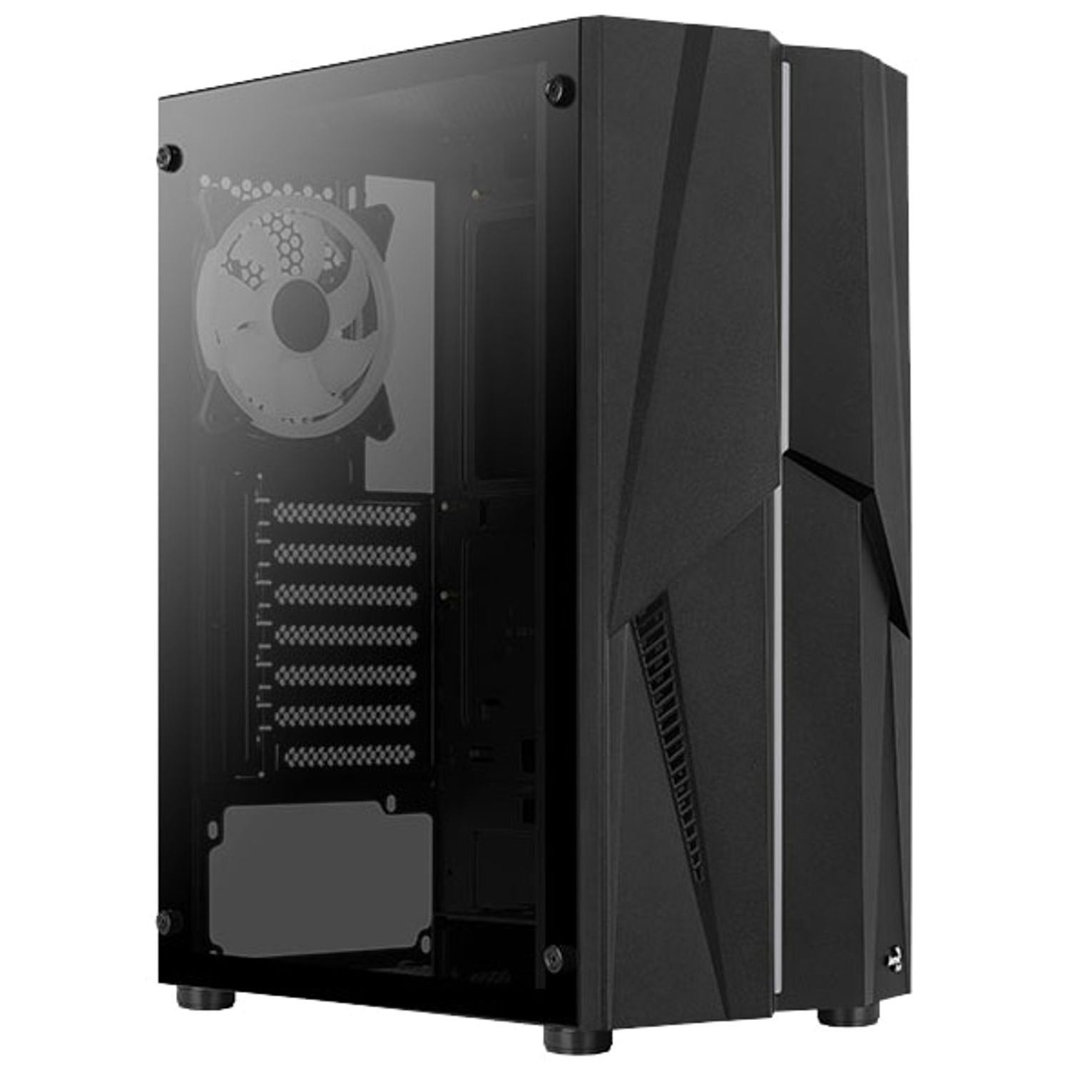 Carcasa Aerocool Mecha, Mid-Tower, fara sursa, ATX, Black fotografia produsului View 2 L