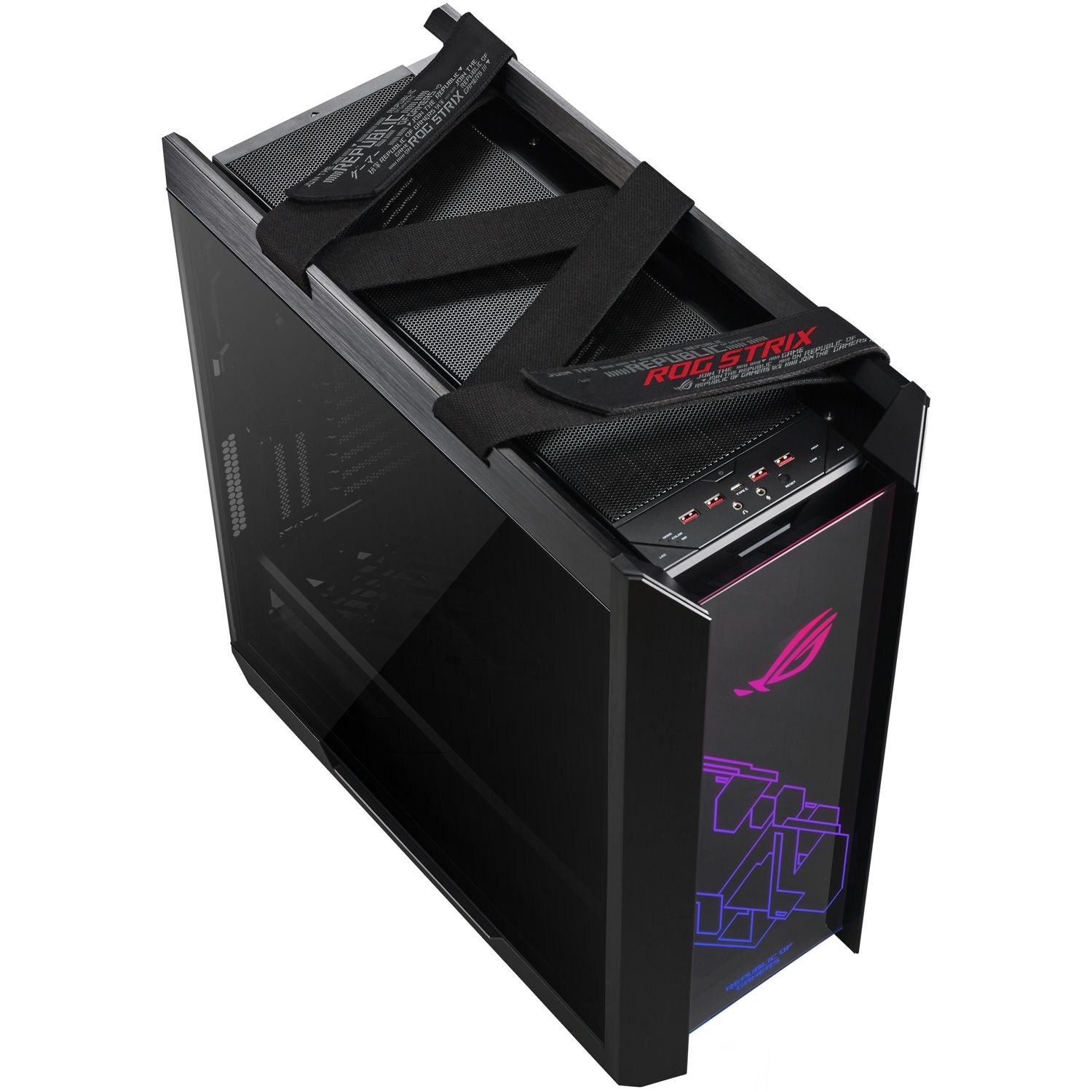 Carcasa Asus ROG Strix Helios, Mid-Tower, fara sursa, E-ATX, Black fotografia produsului View 12 L