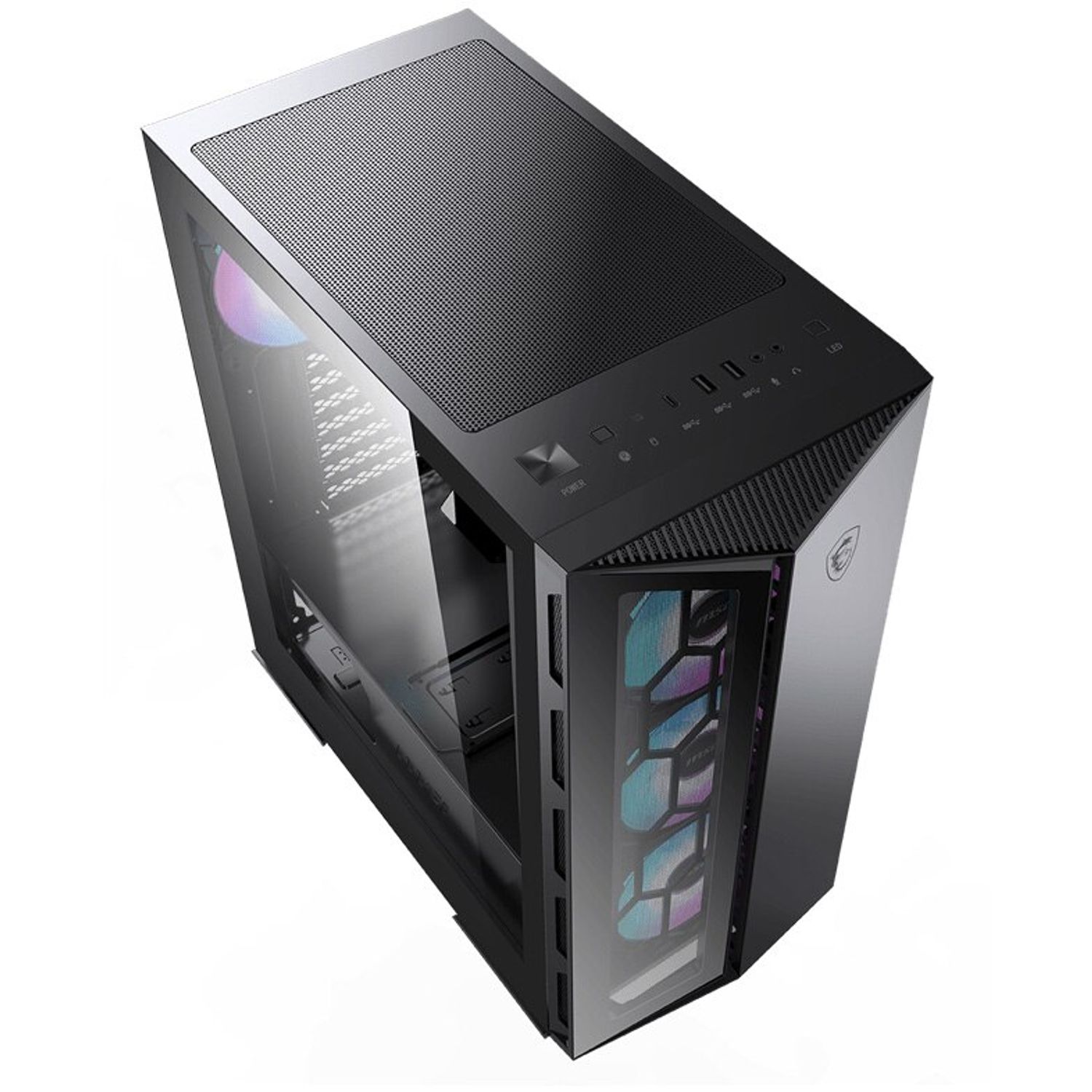 Carcasa MSI MPG GUNGNIR 110R ARGB, Mid-Tower, fara sursa, ATX, Black fotografia produsului View 2 L