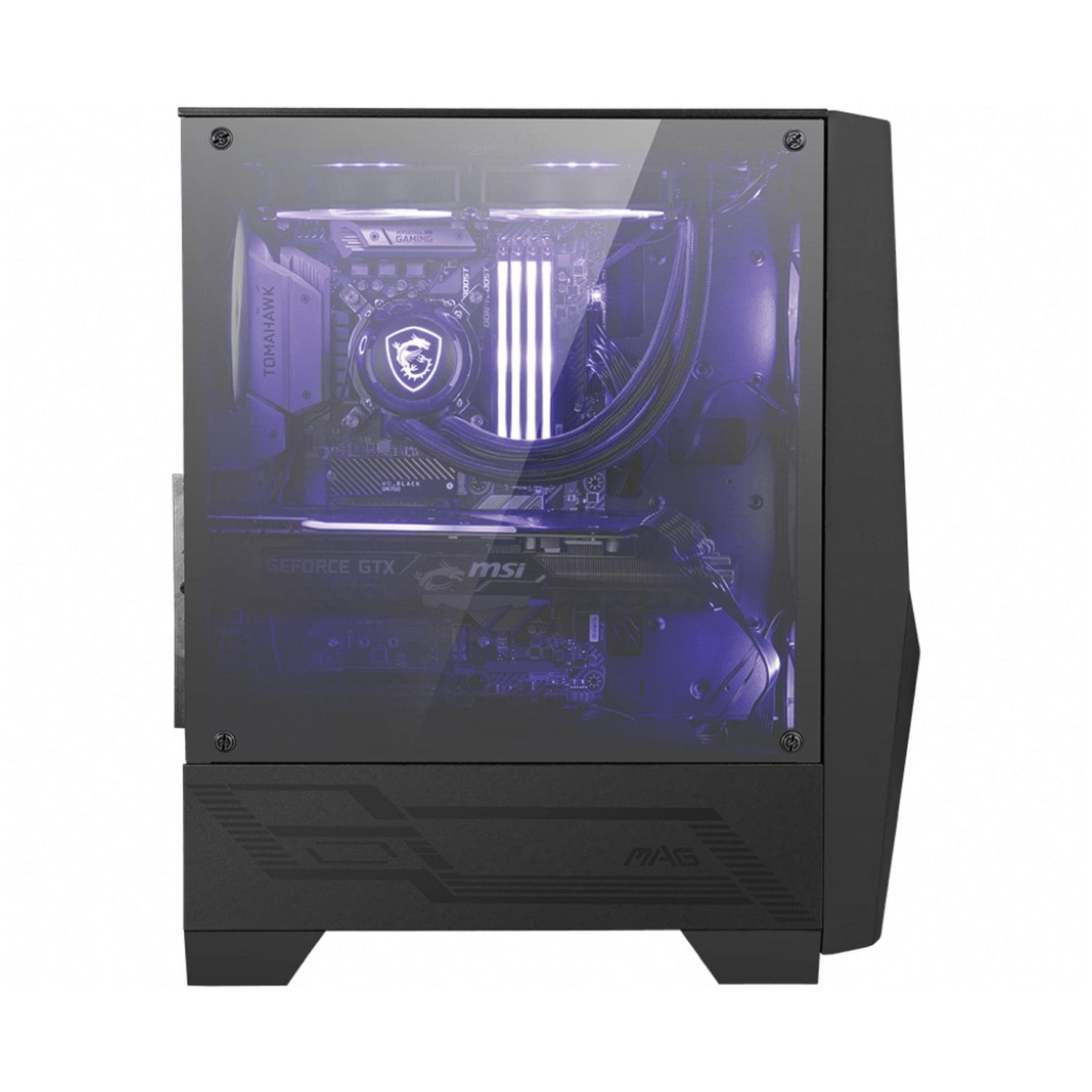 Carcasa MSI MAG FORGE 100M, Mid-Tower, fara sursa, ATX, Black fotografia produsului View 4 L