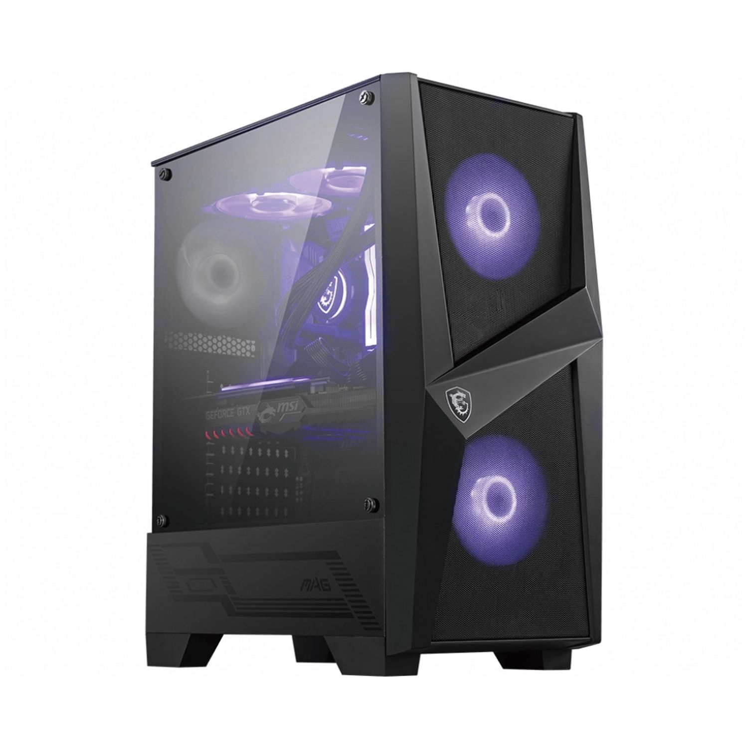 Carcasa MSI MAG FORGE 100M, Mid-Tower, fara sursa, ATX, Black fotografia produsului View 3 L