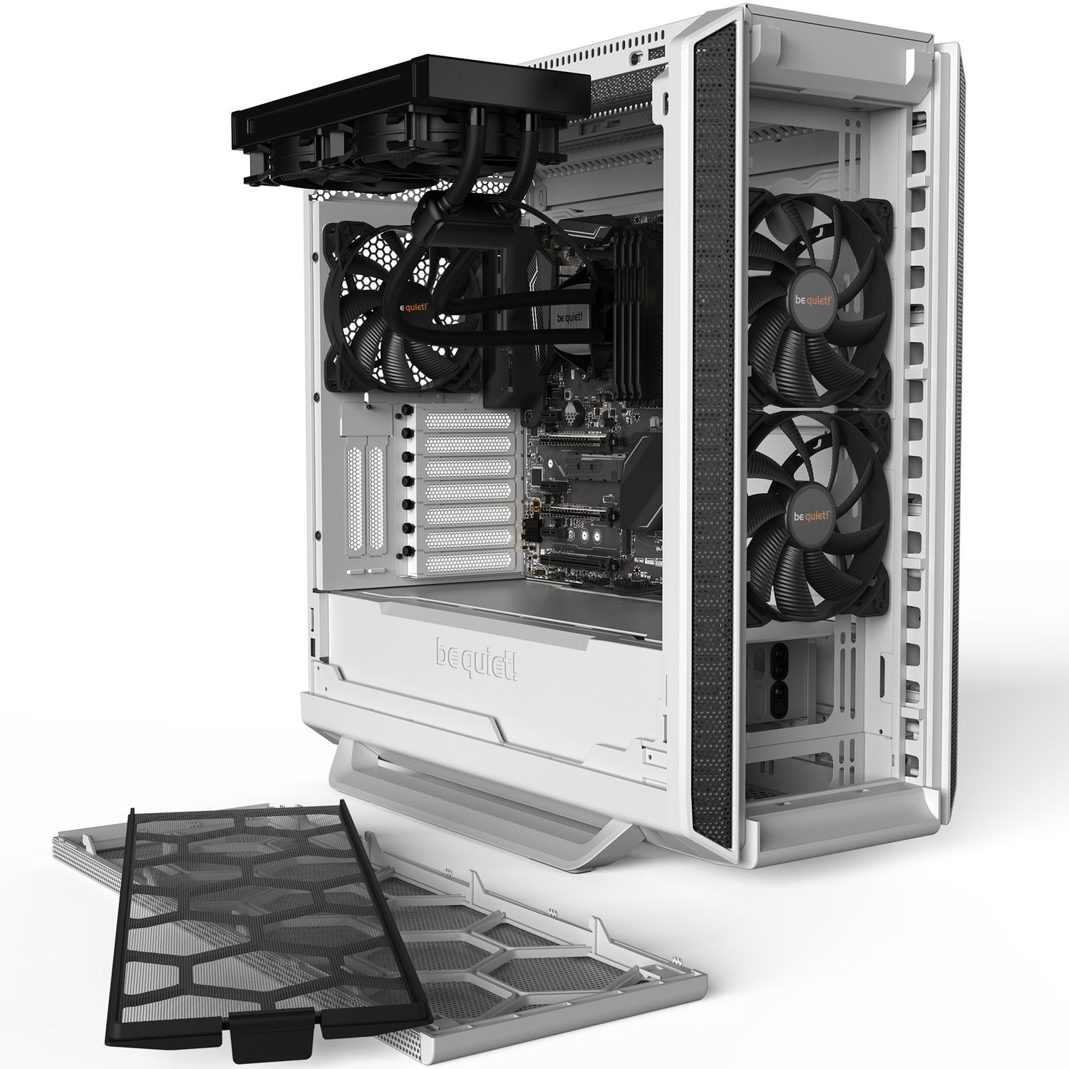 Carcasa Be quiet! Silent Base 802 Window, Mid-Tower, fara sursa, E-ATX, White fotografia produsului View 4 L