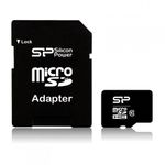 Card de memorie Silicon Power Microsdhc 16GB Clasa 10 + Adaptor fotografia produsului