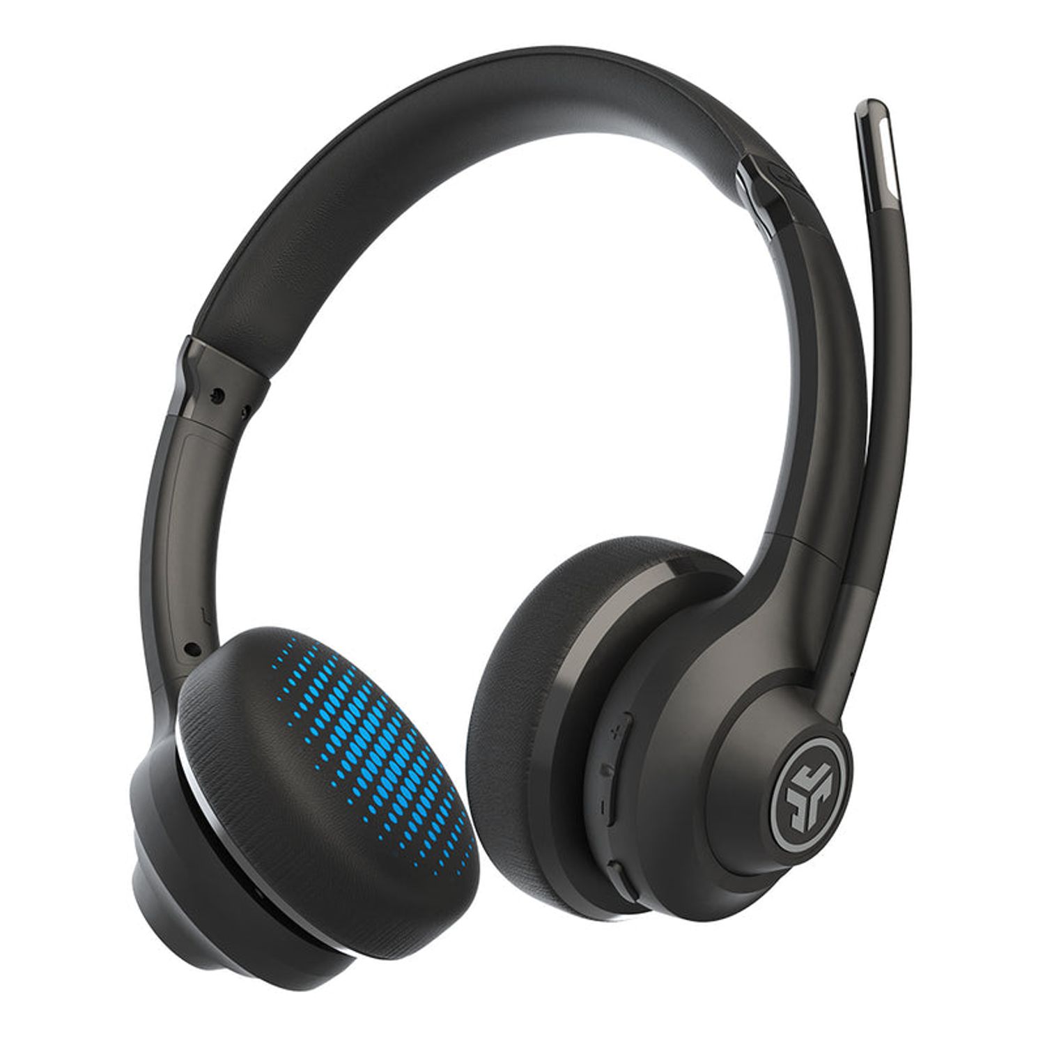 Casti wireless cu microfon, Jlab, Go Work, Over-the-Ear, MultiPoint, Raza 9m, Culoare Neagra fotografia produsului View 3 L