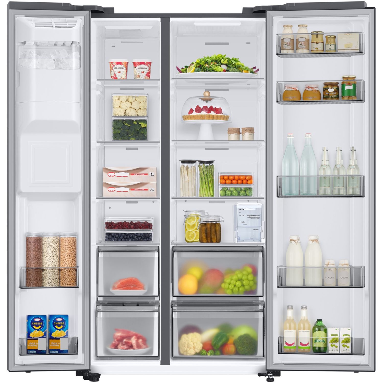 Frigider side by side Samsung RS68A8520S9/EF, 609 l, Clasa F, Full No Frost, Twin Cooling Plus, Dozator apa, Inox fotografia produsului View 6 L
