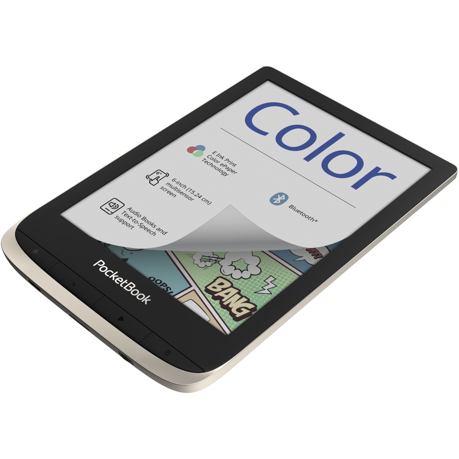 Ebook Reader PocketBook Color, 6" E Ink Kaleido&trade; color, 16GB+microSD, 300dpi, Argintiu fotografia produsului View 5 L