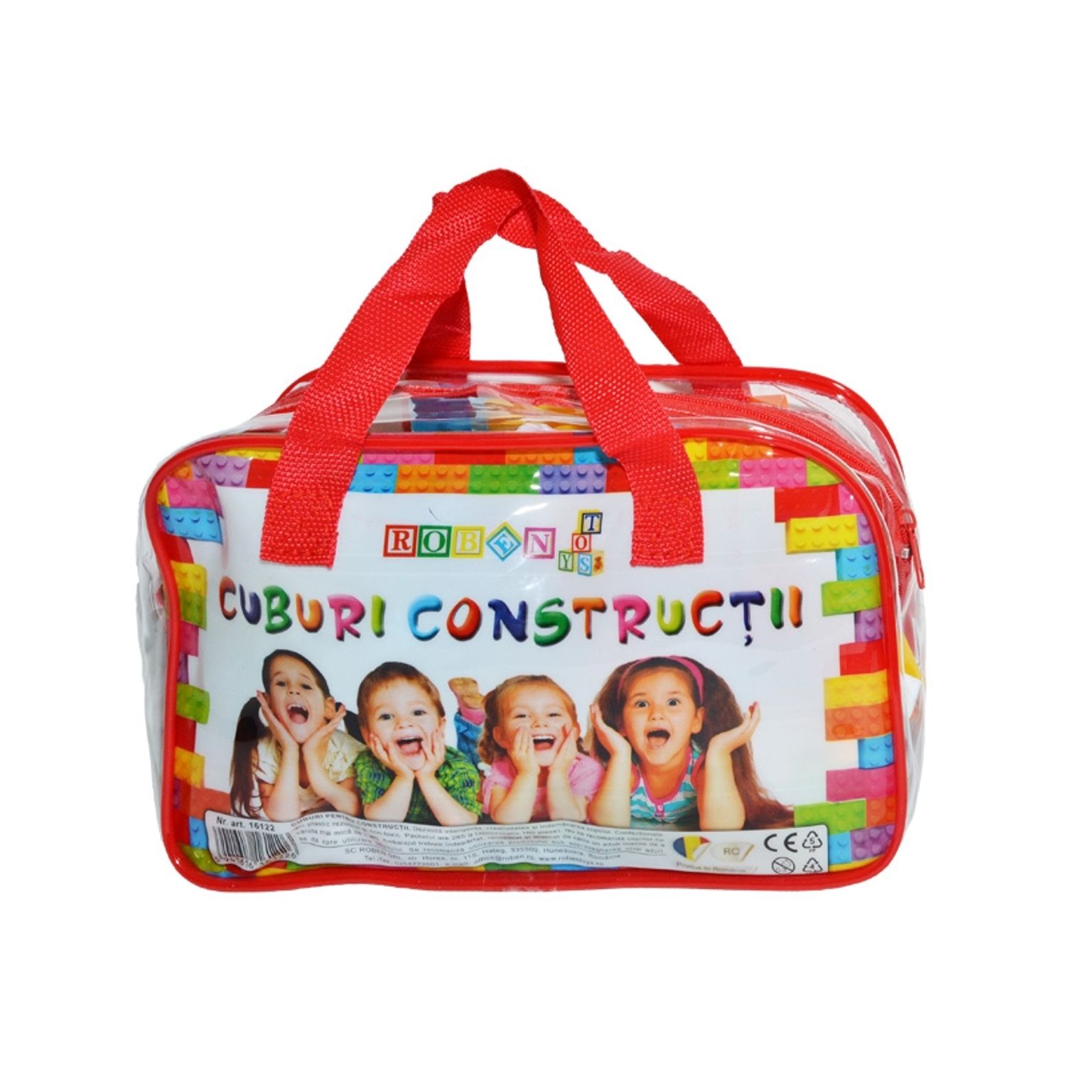 Cuburi constructii in gentuta 160 piese, 7Toys fotografia produsului