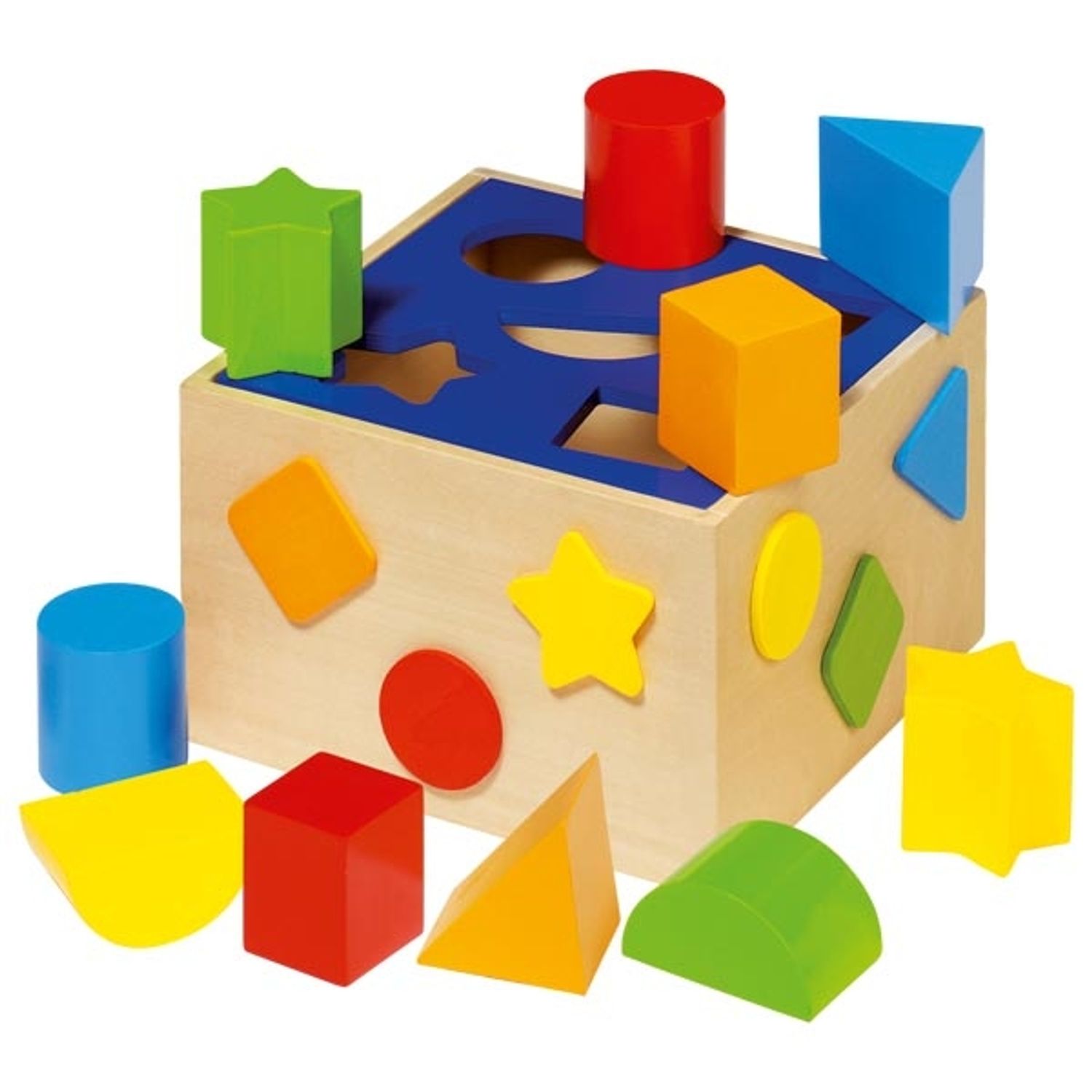 Cub din lemn cu forme  geometrice - 7Toys fotografia produsului