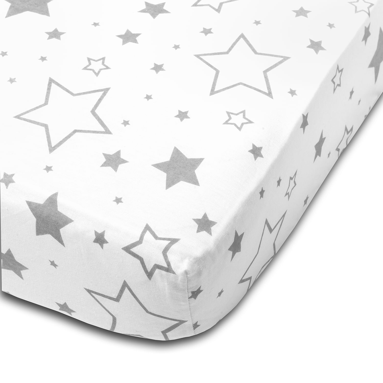 Cearceaf din bumbac cu elastic roata pentru patut 120x60 cm Kidizi Galaxy Grey fotografia produsului