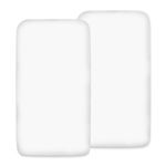 Set 2 cearceafuri din bumbac cu elastic roata pentru patut cosleeper Kidizi, Alb fotografia produsului View 2 S