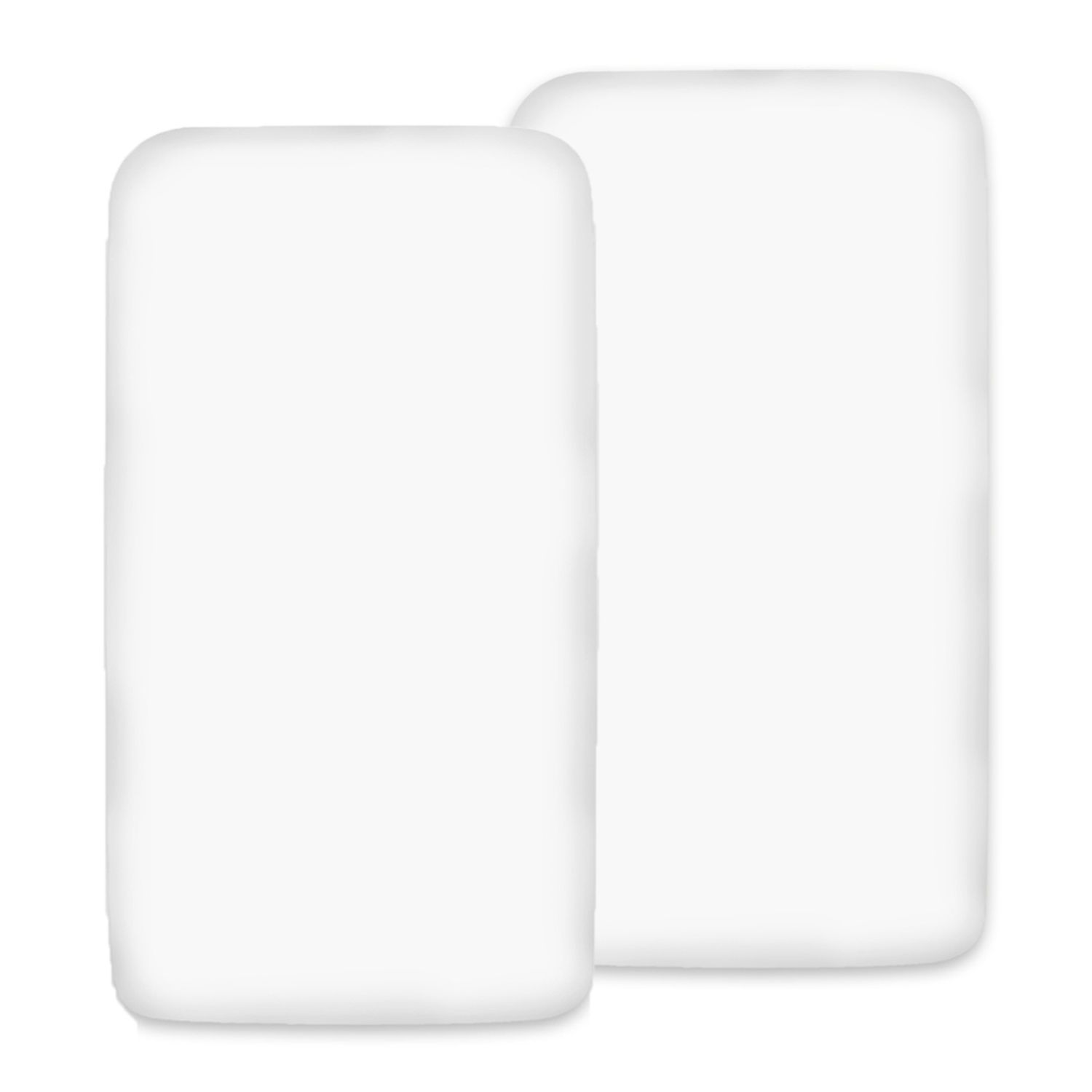 Set 2 cearceafuri din bumbac cu elastic roata pentru patut cosleeper Kidizi, Alb fotografia produsului View 2 L