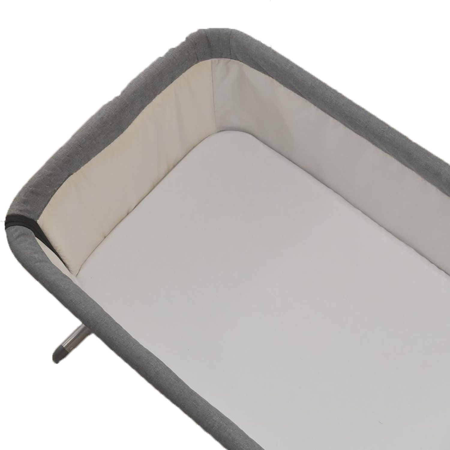 Set 2 cearceafuri din bumbac cu elastic roata pentru patut cosleeper Kidizi, Alb fotografia produsului View 3 L
