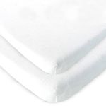 Set 2 cearceafuri din bumbac cu elastic roata pentru patut cosleeper Kidizi, Alb fotografia produsului